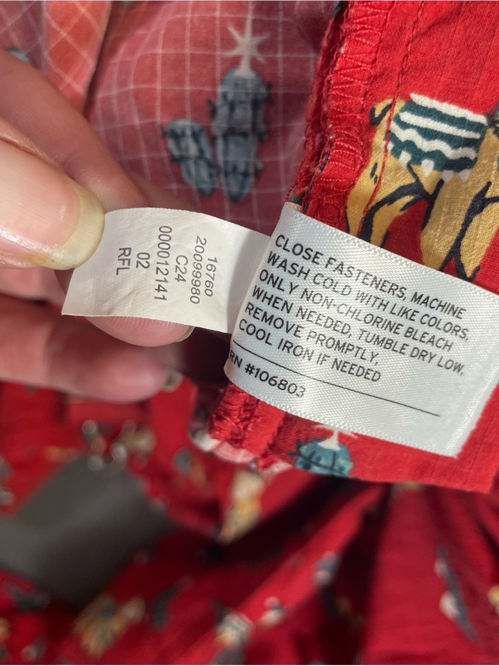 Duluth Trading Co Heirloom Gardening Overalls - Red Llama Cacti Print xxs x 31 - Picture 11 of 12